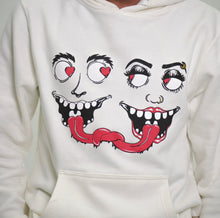 Load image into Gallery viewer, LOVESTRUCK MONSTERS OFF WHITE HOODIE
